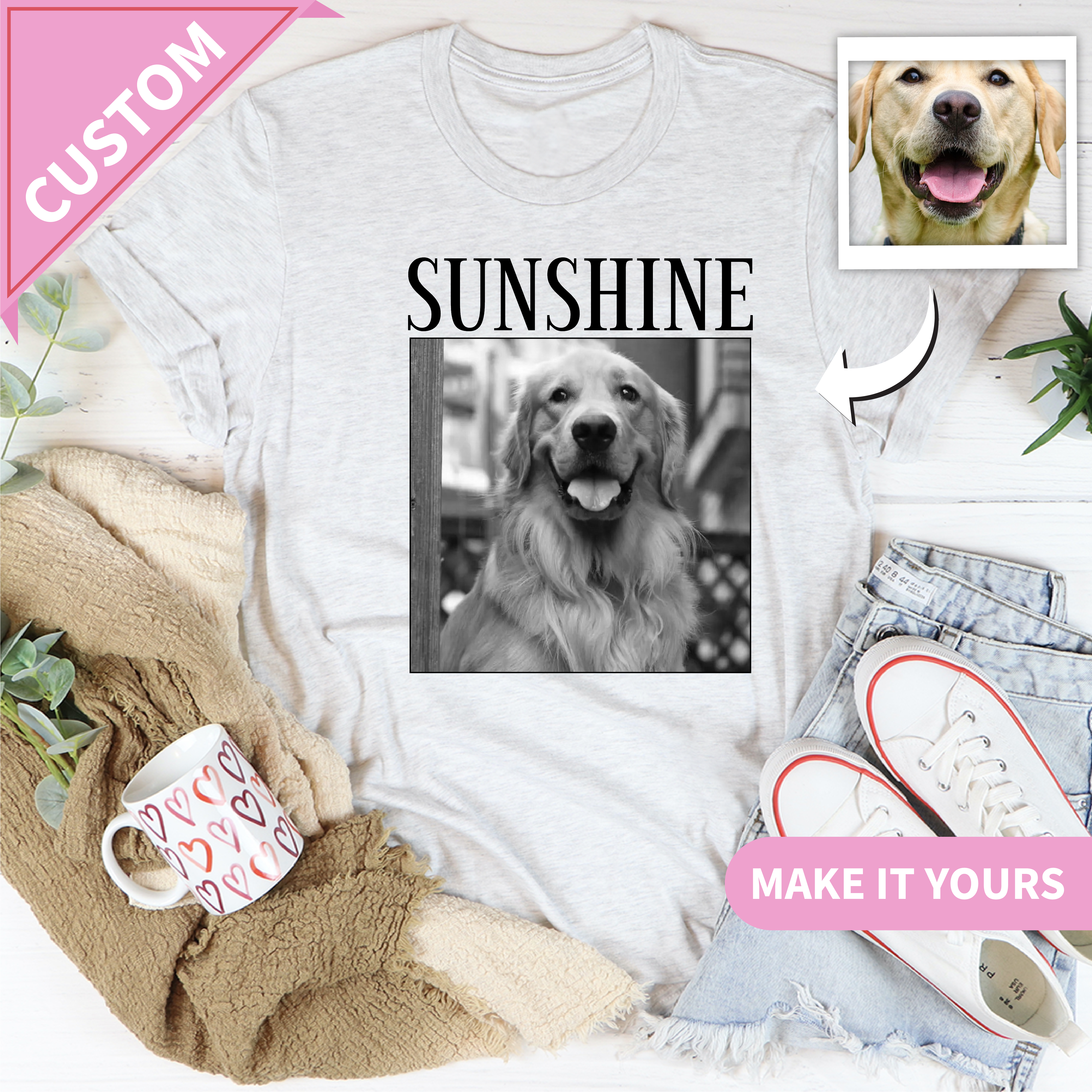 Custom Pet Dog or Cat Picture Tee