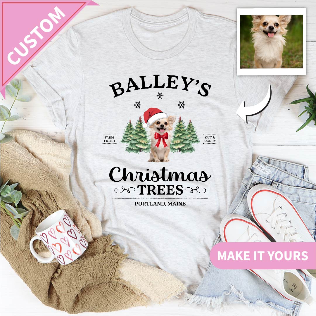 Custom Pomeranian Christmas Holiday Dog Tee