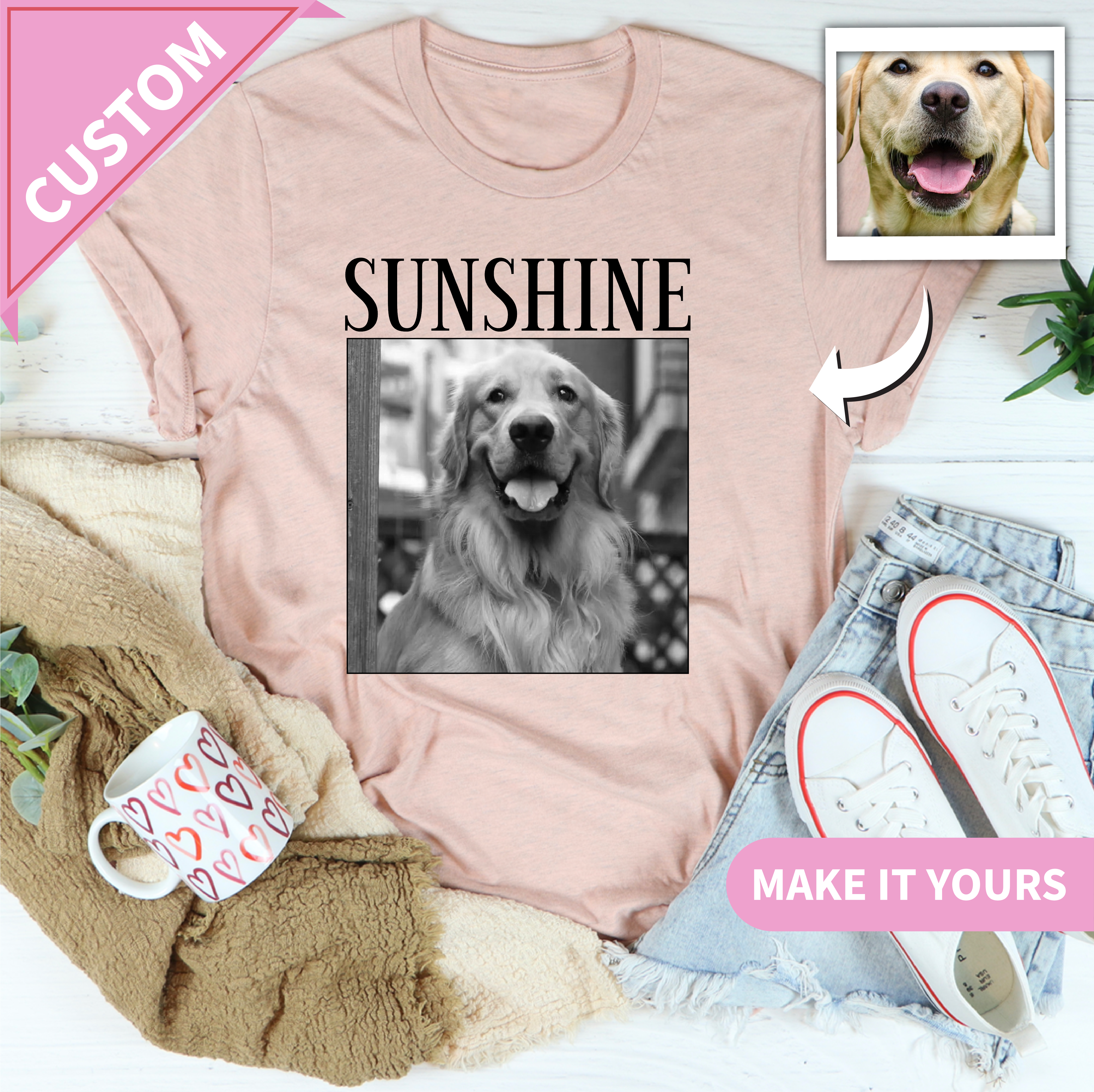 Custom Pet Dog or Cat Picture Tee