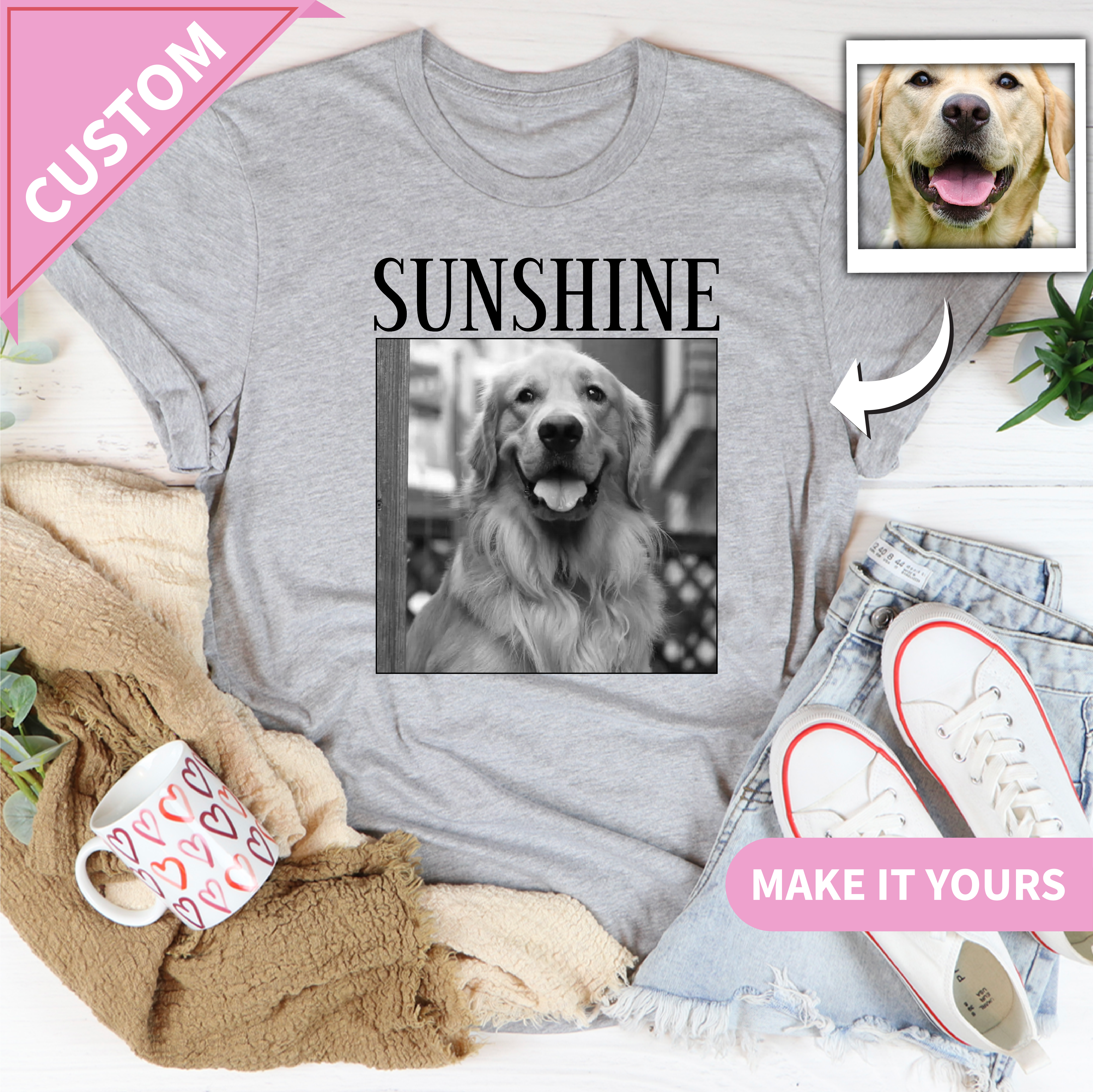 Custom Pet Dog or Cat Picture Tee