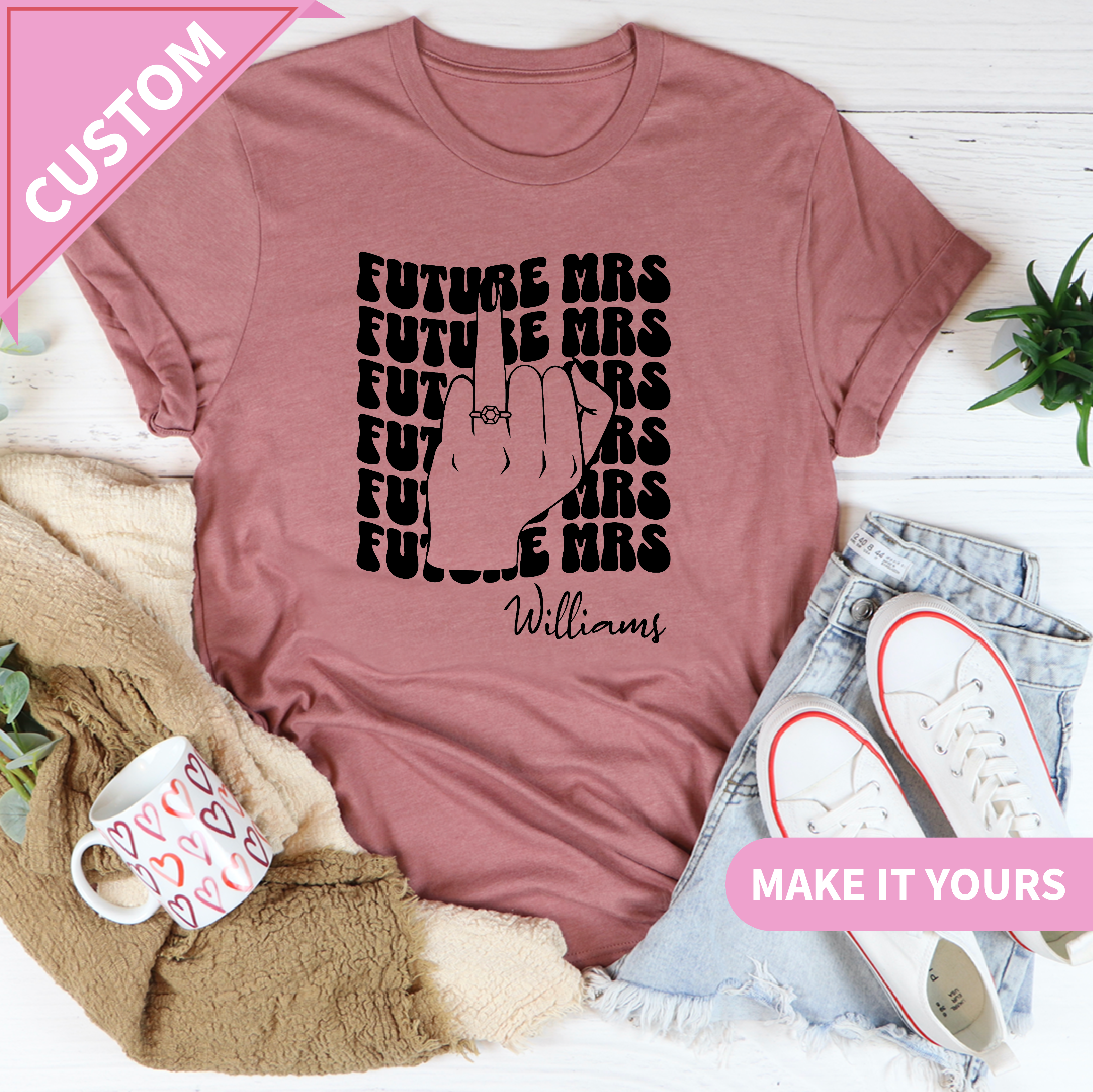 Custom Retro Bride Bachelorette Party Tee