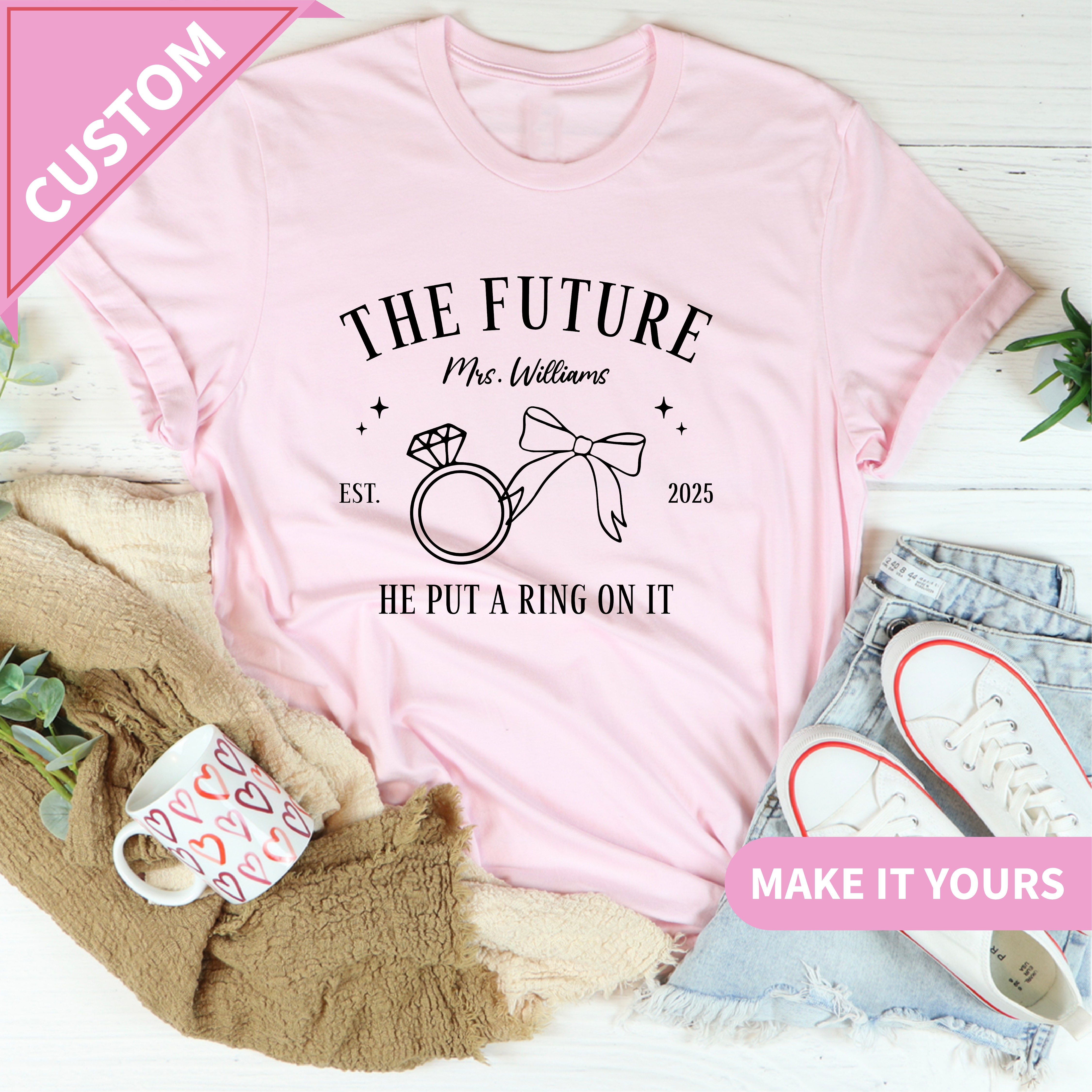 Personalized Future Mrs Engagement Tee