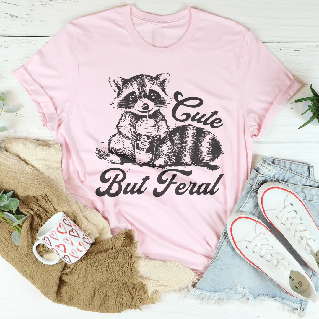 Cute But Feral Tee Pink / S Peachy Sunday T-Shirt