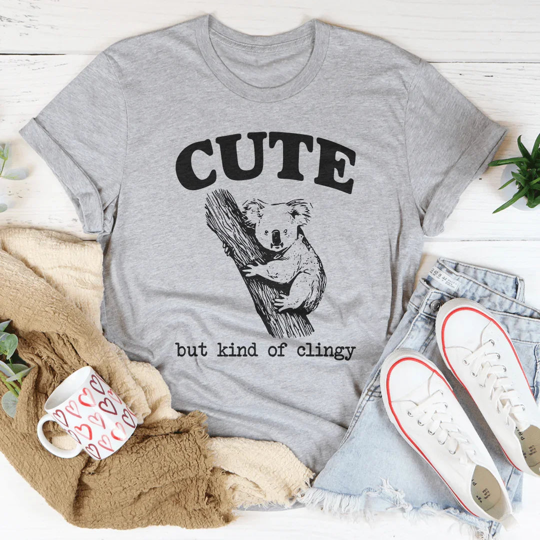 Cute But Kind Of Clingy Tee Athletic Heather / S Peachy Sunday T-Shirt