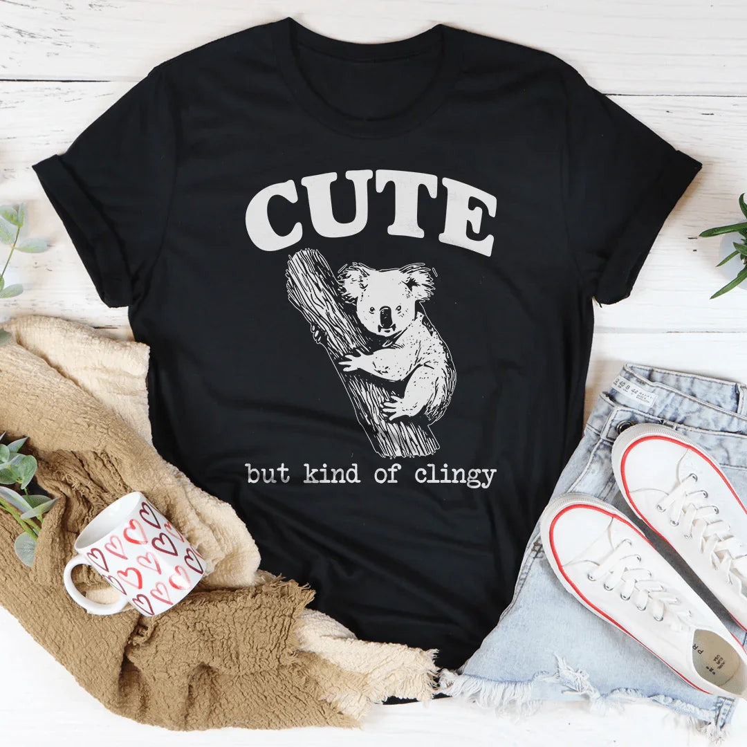 Cute But Kind Of Clingy Tee Black Heather / S Peachy Sunday T-Shirt