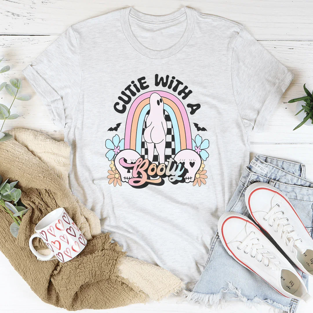 Cutie With A Booty Tee Ash / S Peachy Sunday T-Shirt