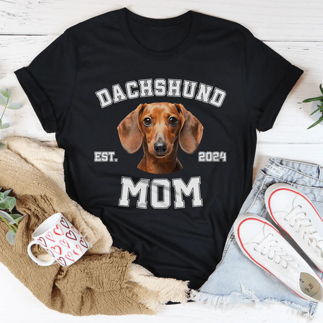Dachshund Mom Tee Black Heather / S Peachy Sunday T-Shirt
