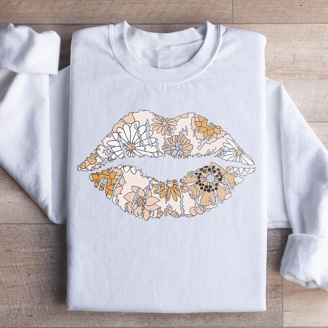 Daisy Lips Sweatshirt White / S Peachy Sunday T-Shirt