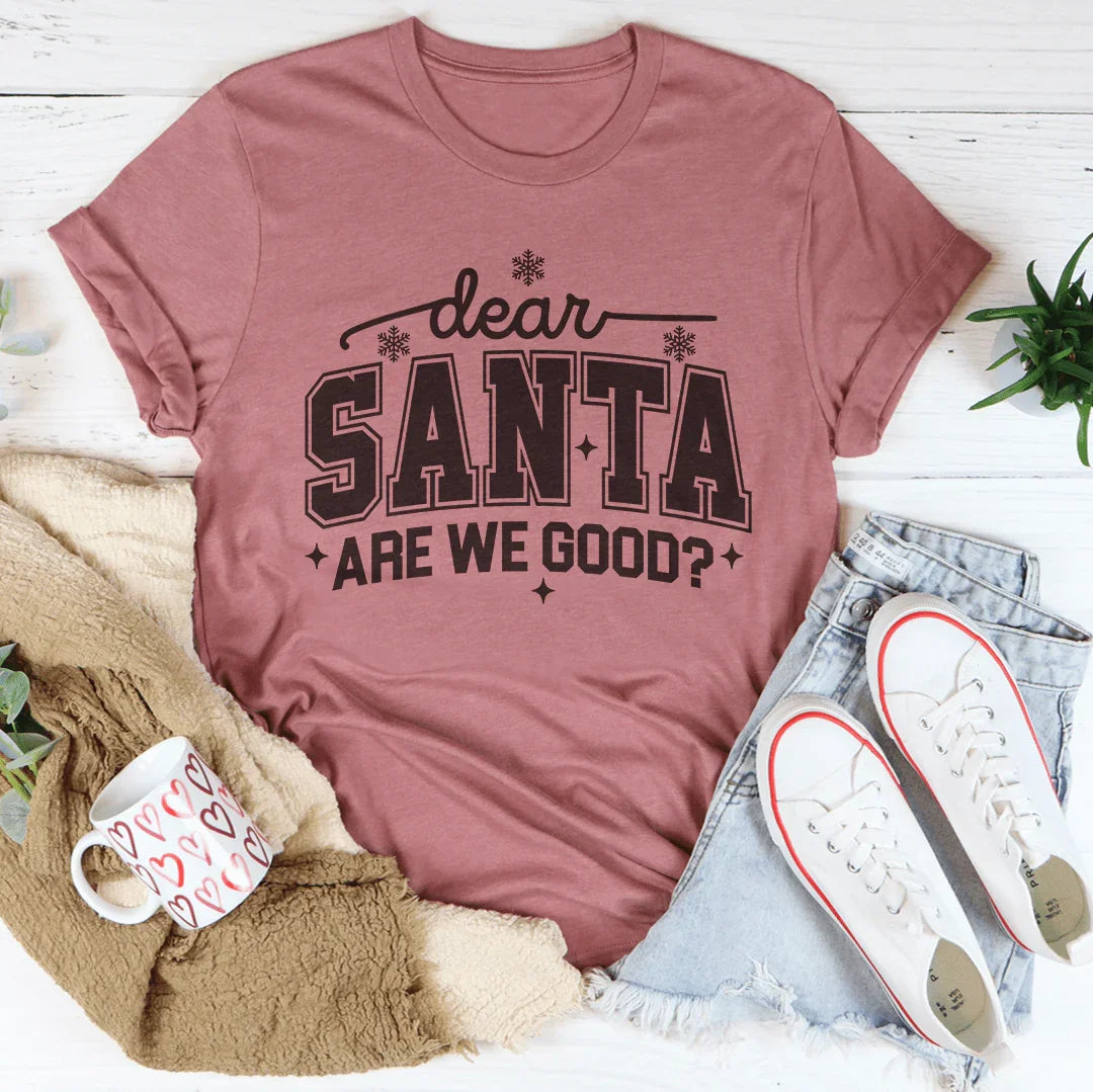 Dear Santa Are We Good Tee Mauve / S Peachy Sunday T-Shirt