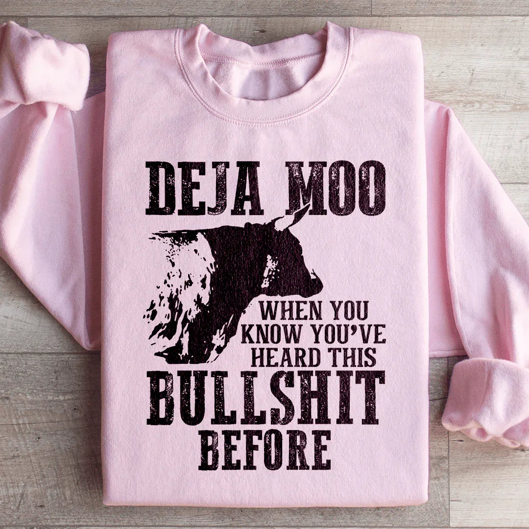Deja Moo Sweatshirt Light Pink / S Peachy Sunday T-Shirt