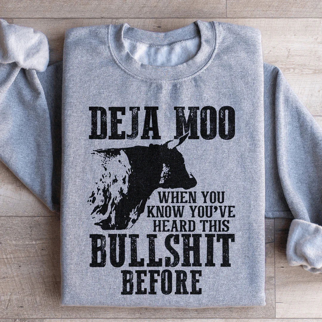 Deja Moo Sweatshirt Sport Grey / S Peachy Sunday T-Shirt