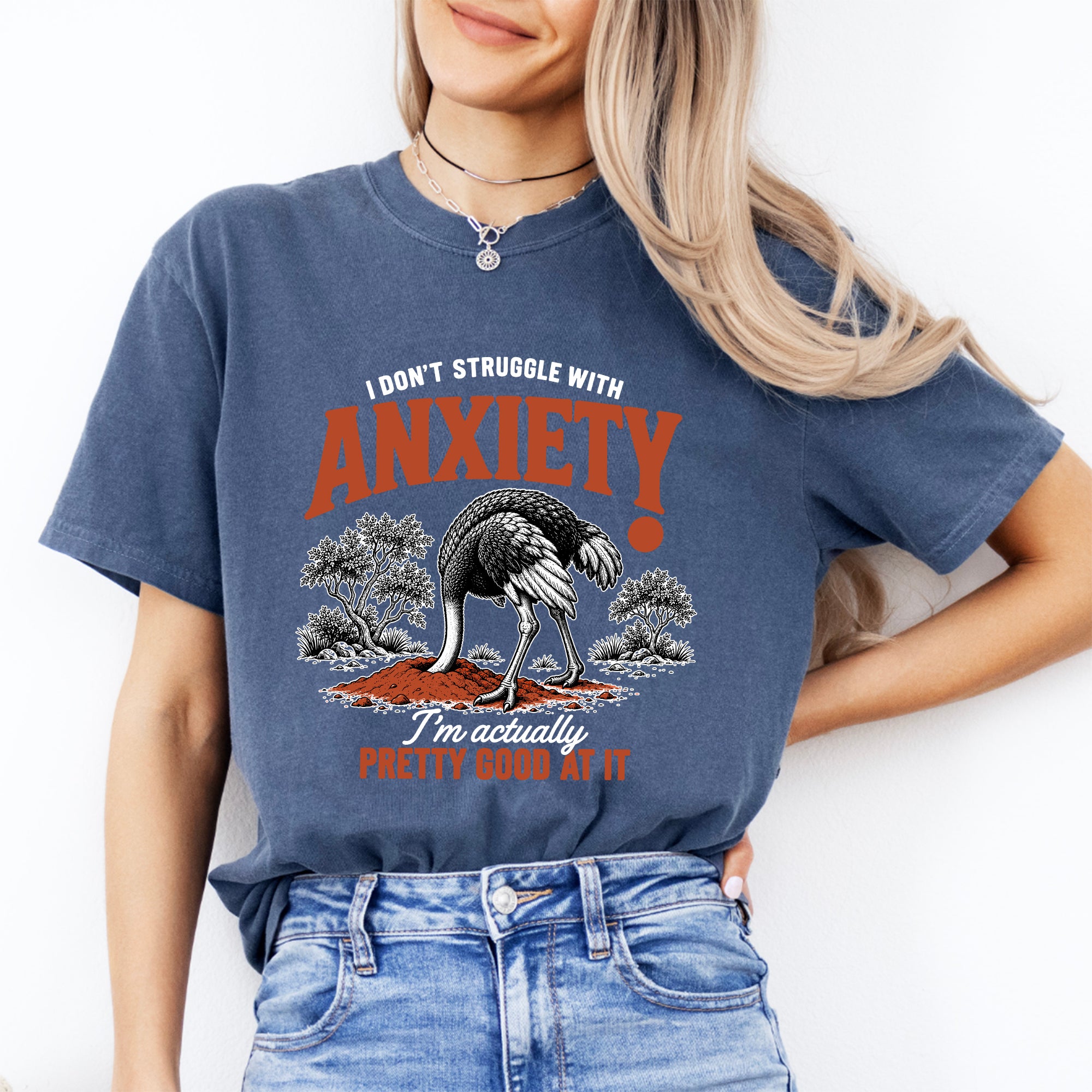 T-Shirt „Ich habe keine Probleme mit Angst“