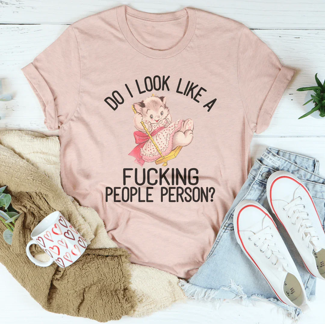 Do I Look Like A F* People Person Tee Heather Prism Peach / S Peachy Sunday T-Shirt