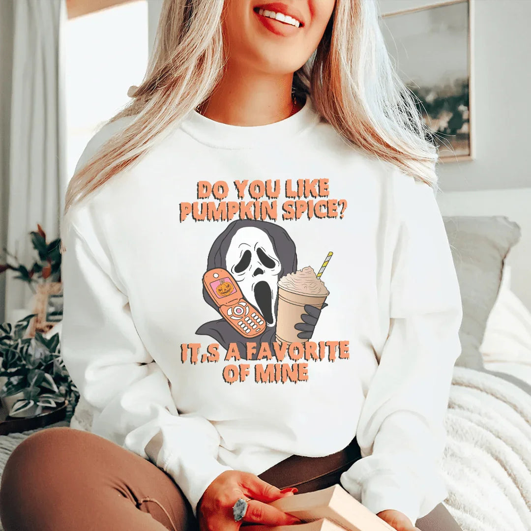 Do You Like Pumpkin Spice Its A Favorite Of Mine Sweatshirt White / S Peachy Sunday T-Shirt
