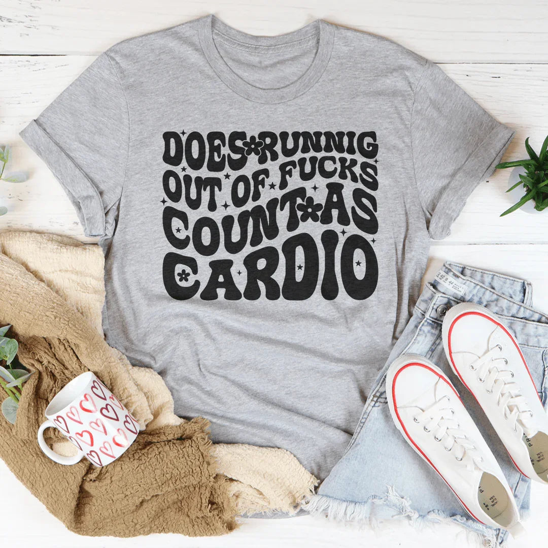 Does Running Out Of -cks Count As Cardio Tee Athletic Heather / S Peachy Sunday T-Shirt