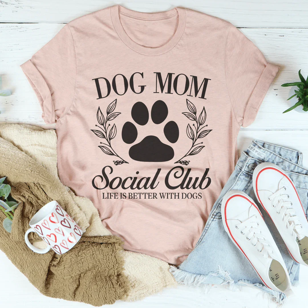 Dog Mom Social Club Tee Heather Prism Peach / S Peachy Sunday T-Shirt