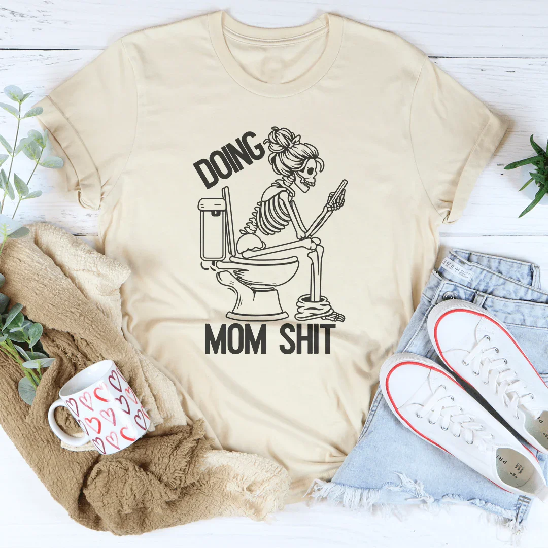 Doing Mom S-it Tee Soft Cream / S Peachy Sunday T-Shirt