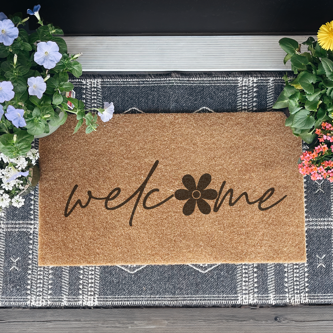 Daisy Welcome Doormat