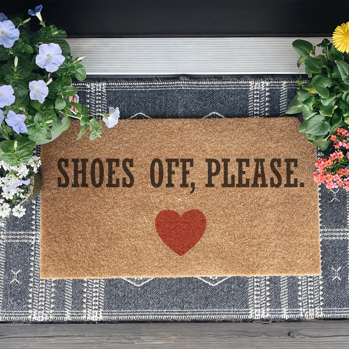Fußmatte „SCHUHE AUS, BITTE“