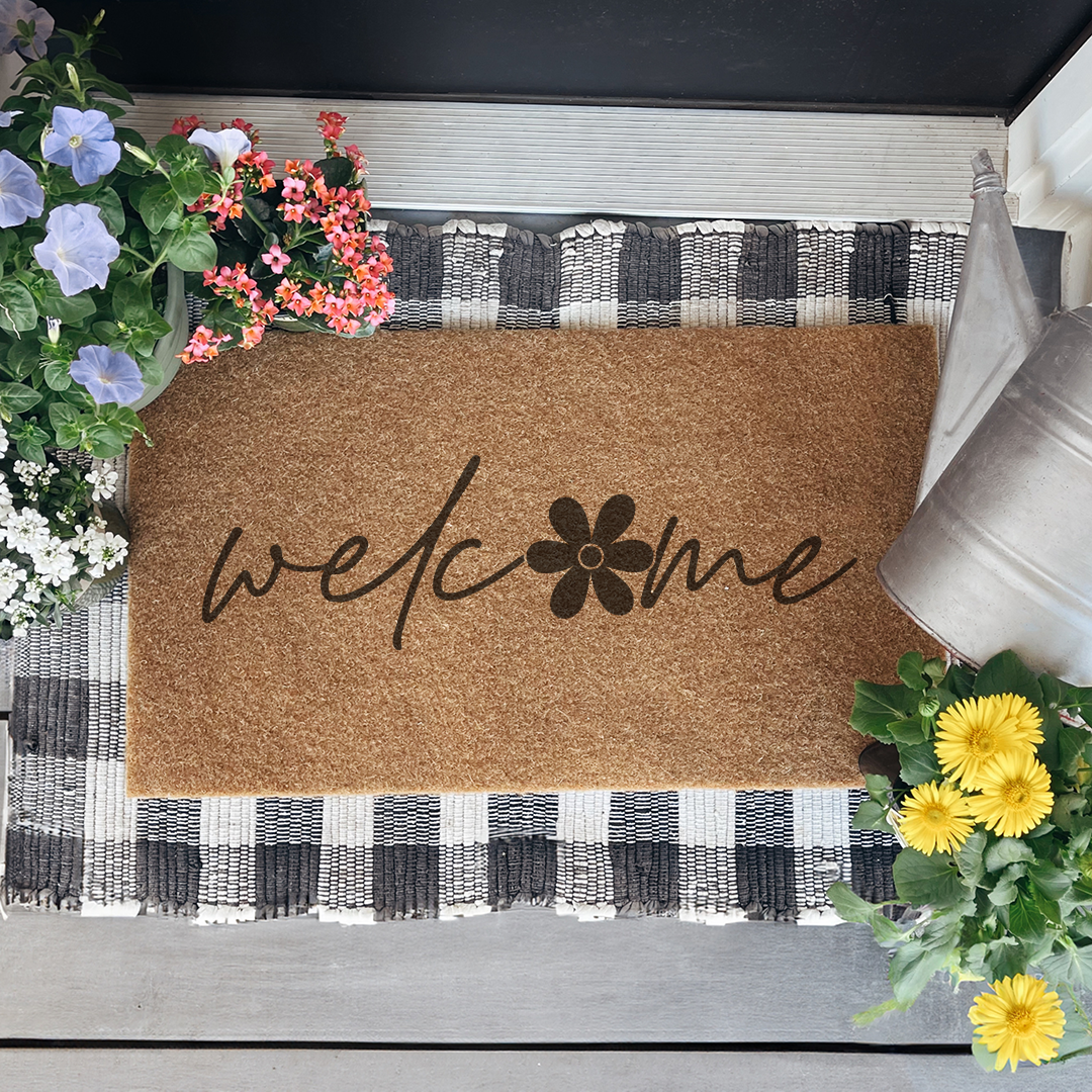 Daisy Welcome Doormat