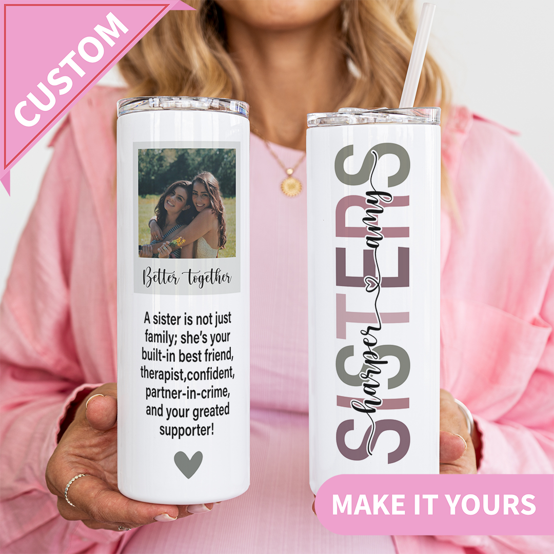 Personalized Photo Sister Tumbler