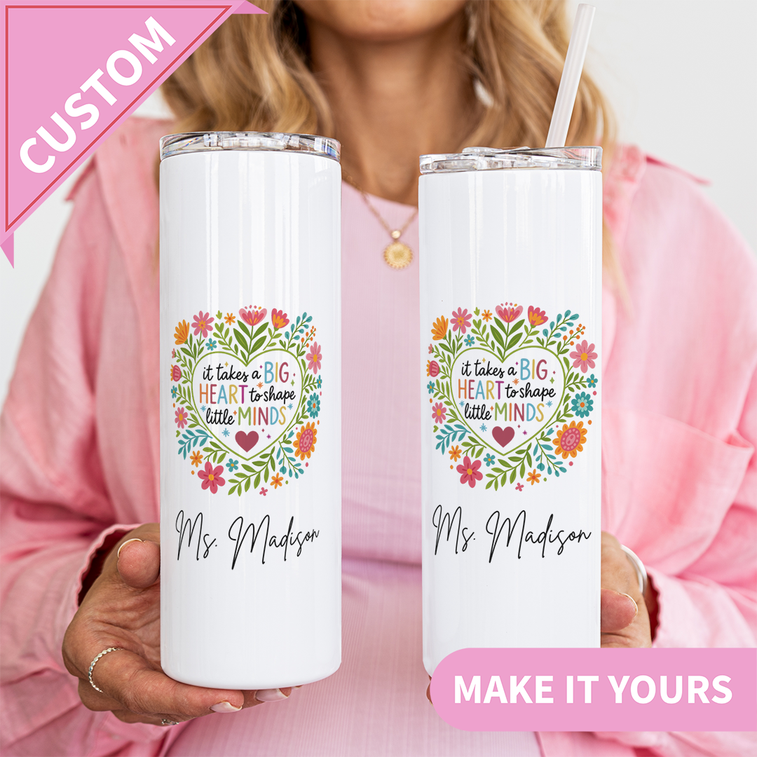 Personalized It Takes A Big Heart To Shape Tumbler