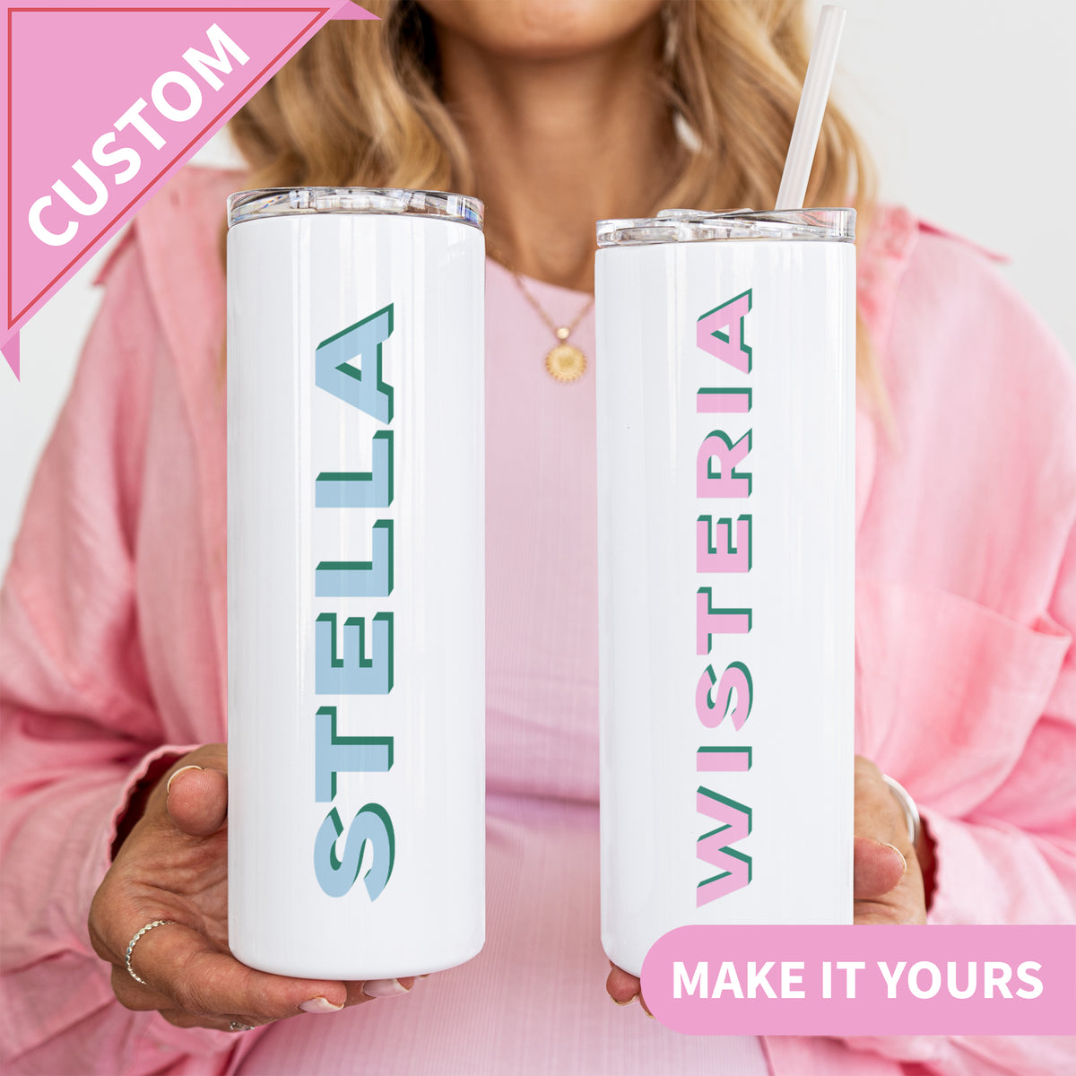 Personalized Shadow Name Tumbler