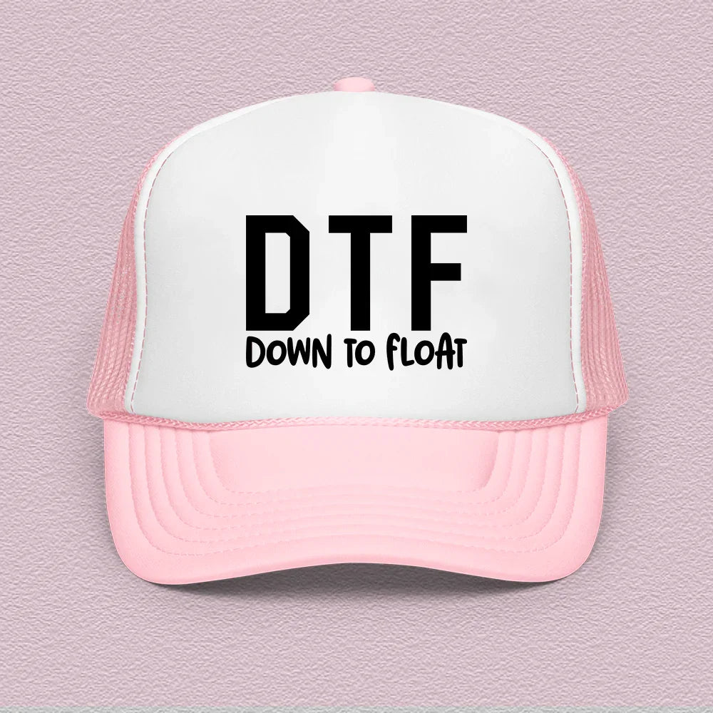 DTF Down To Float Trucker Hat Light Pink / White / Light Pink Peachy Sunday T-Shirt