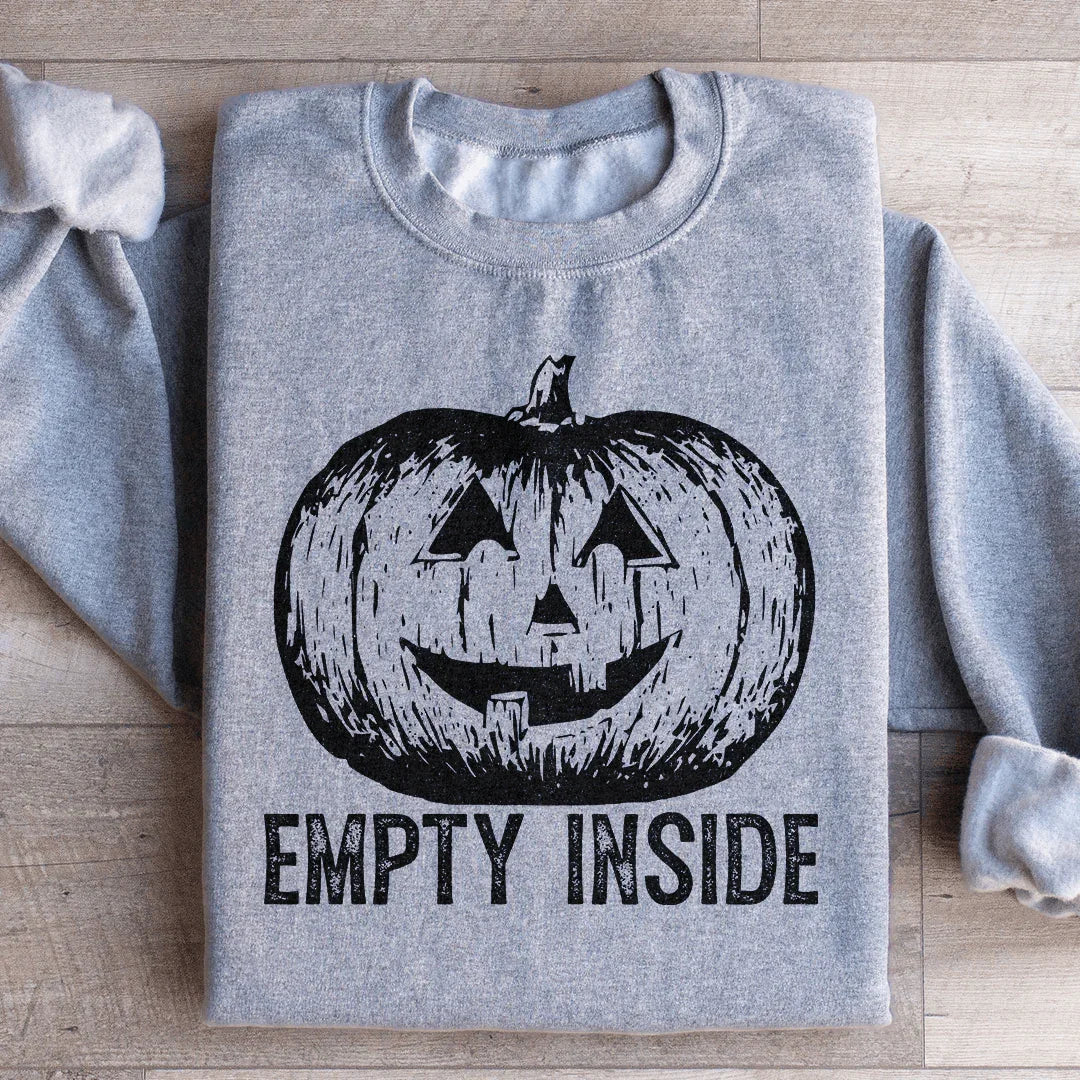 Empty Inside Pumpkin Sweatshirt Sport Grey / S Peachy Sunday T-Shirt