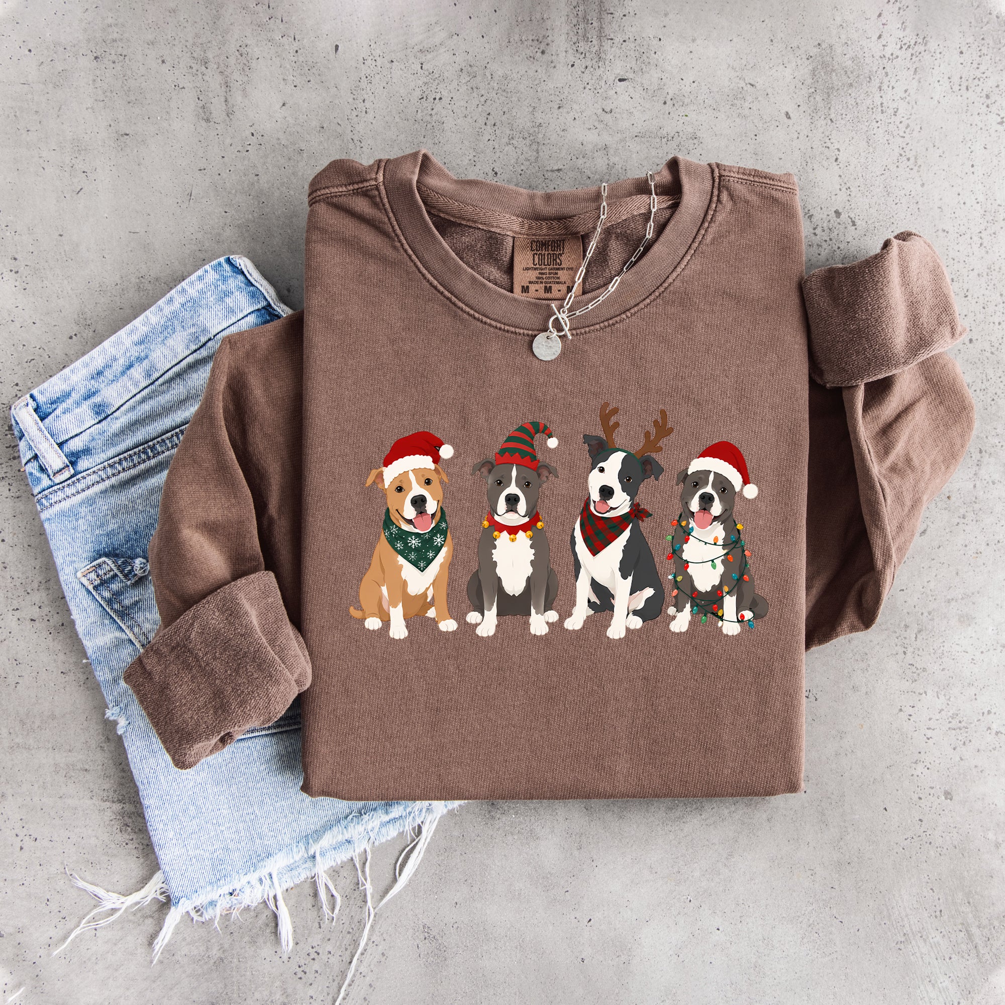 Pitbulls Christmas Sweatshirt