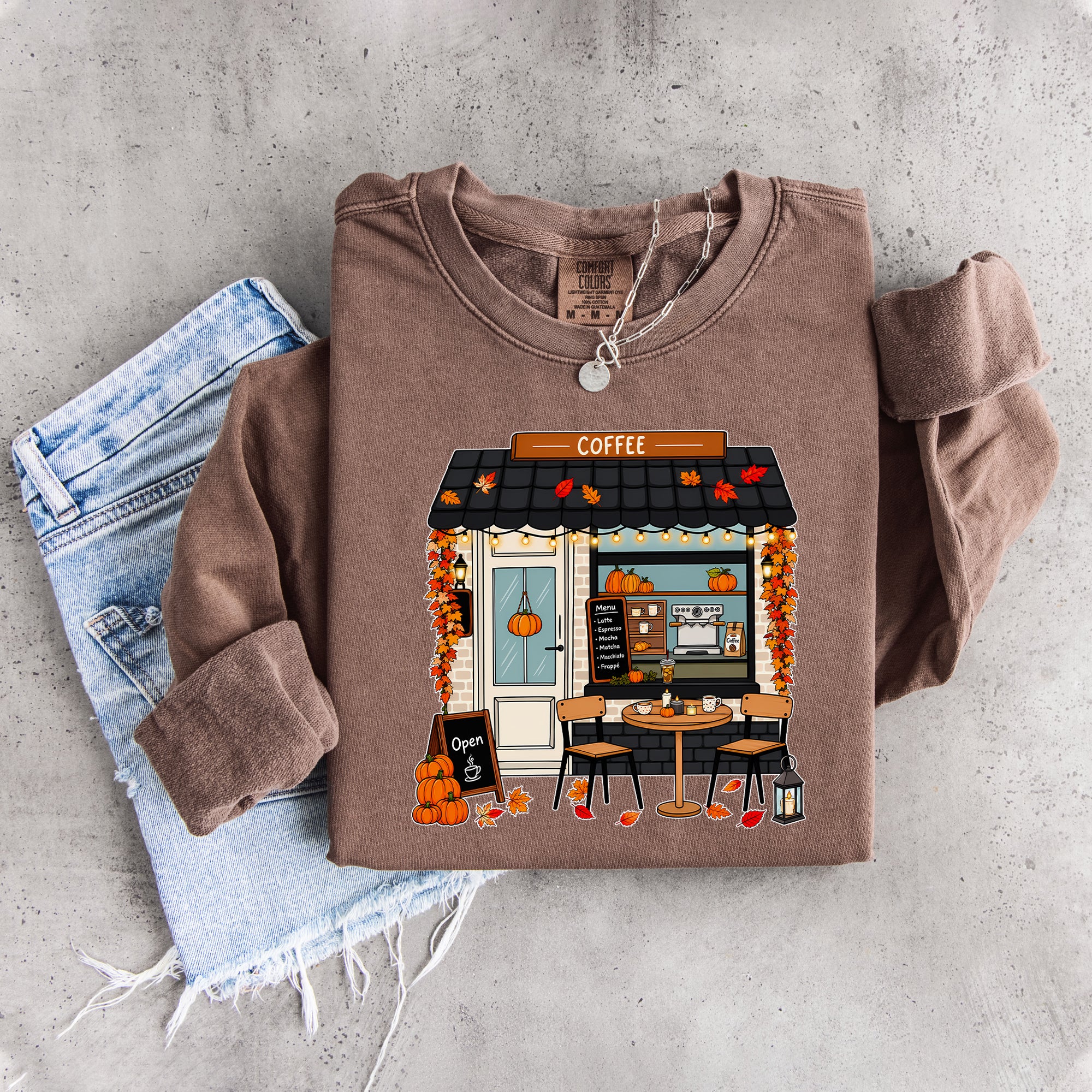 Vintage Fall Coffee Shop Sweatshirt