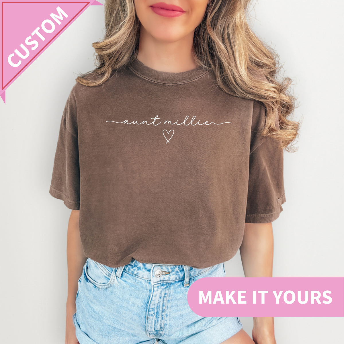 Personalized New Aunt Tee