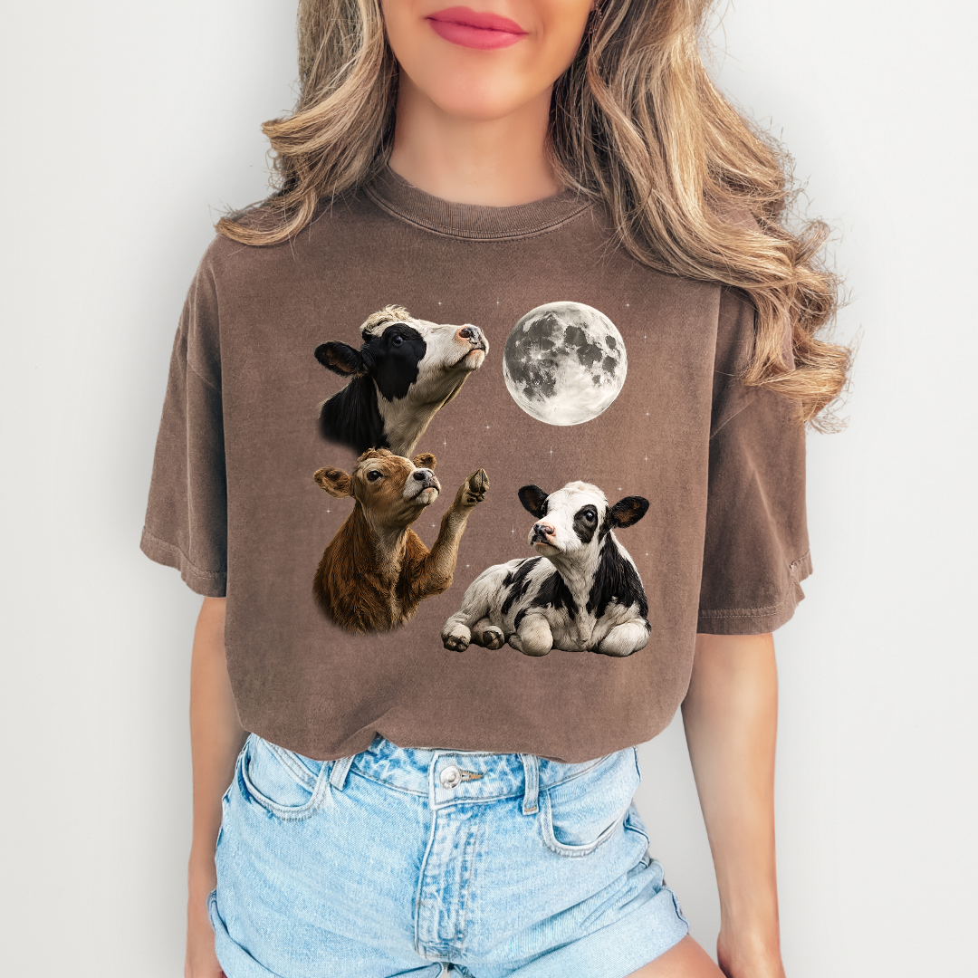Cow Howling At Moon Tee
