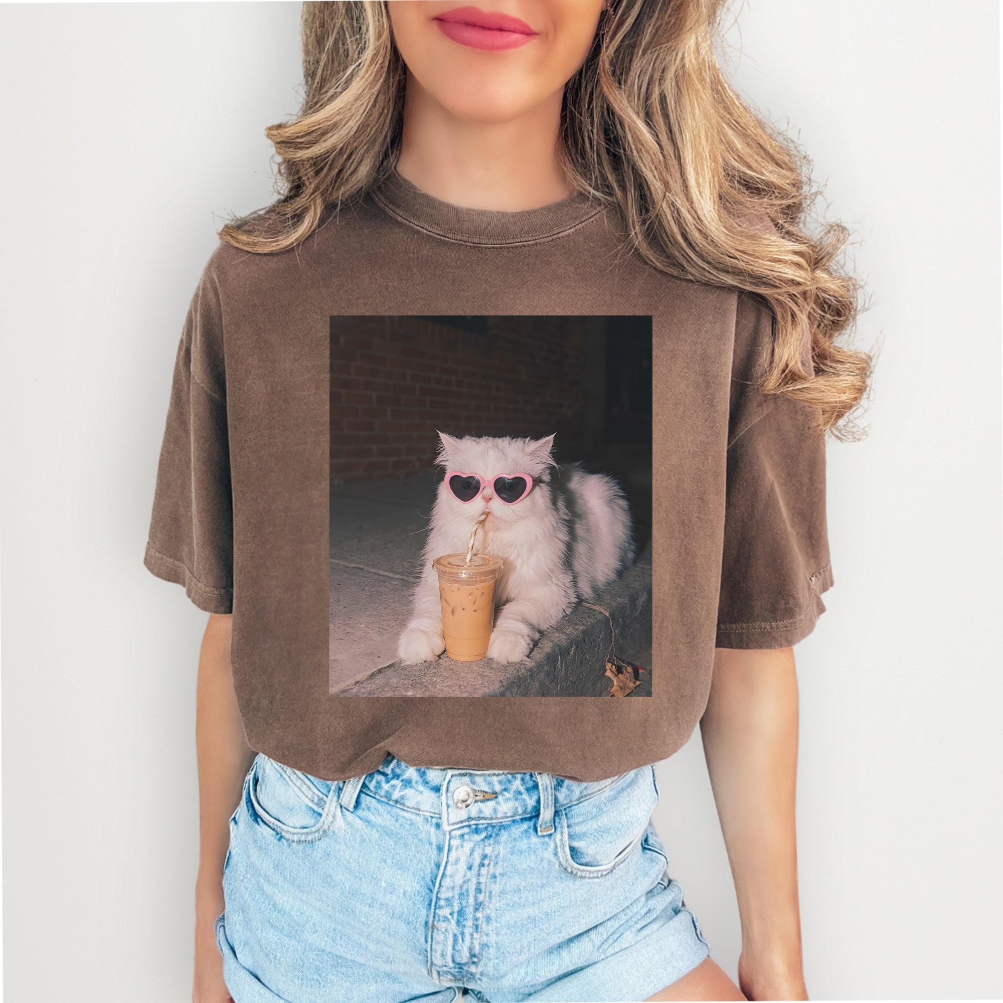 Iced Coffee Cat Tee