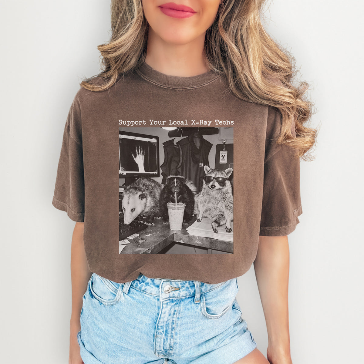 Radiology Humor Graphic T-Shirt – "Support Your Local X-Ray Techs"