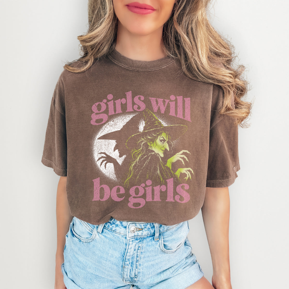 T-shirt féministe et sorcière « Girls Will Be Girls »