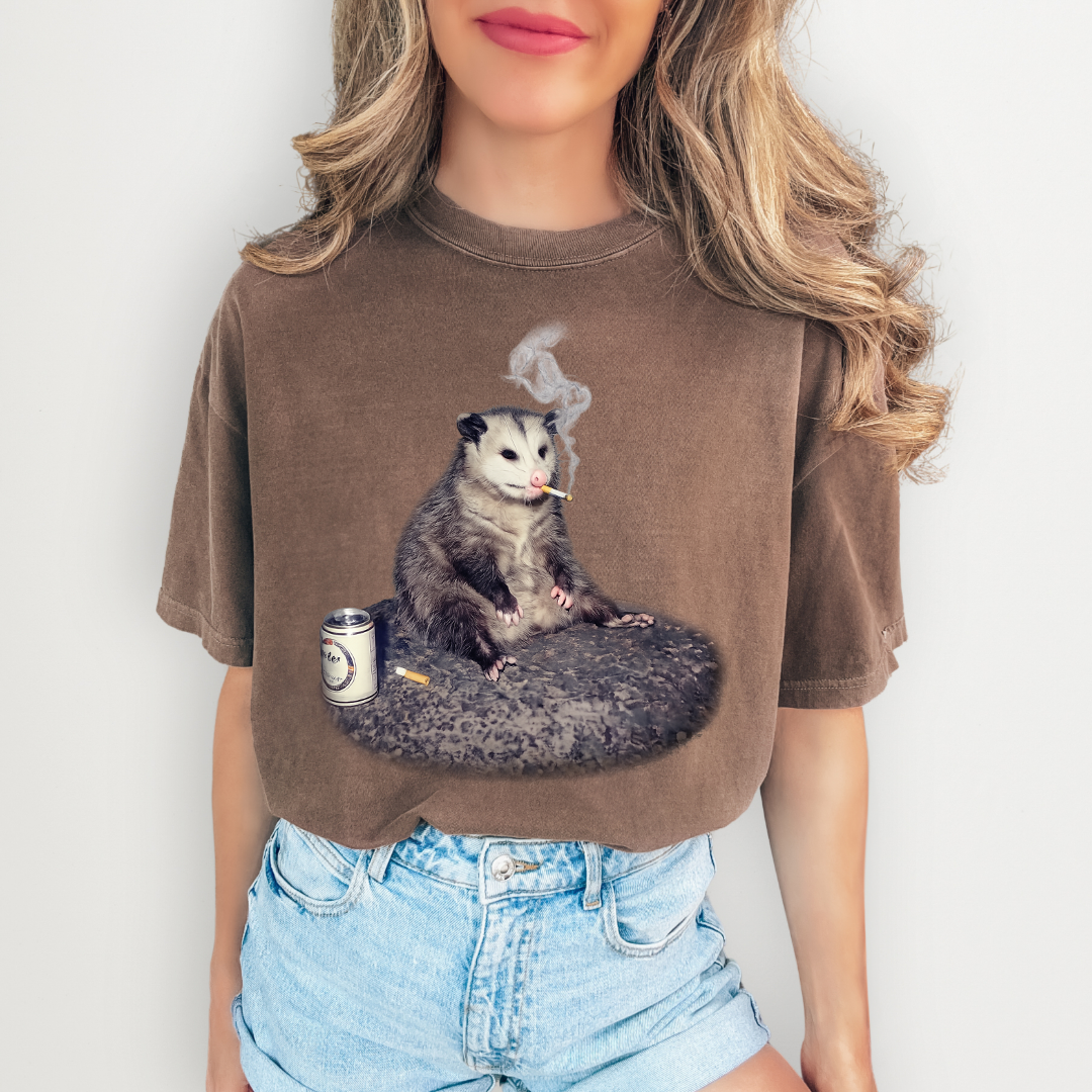 Smoking Possum Meme Tee