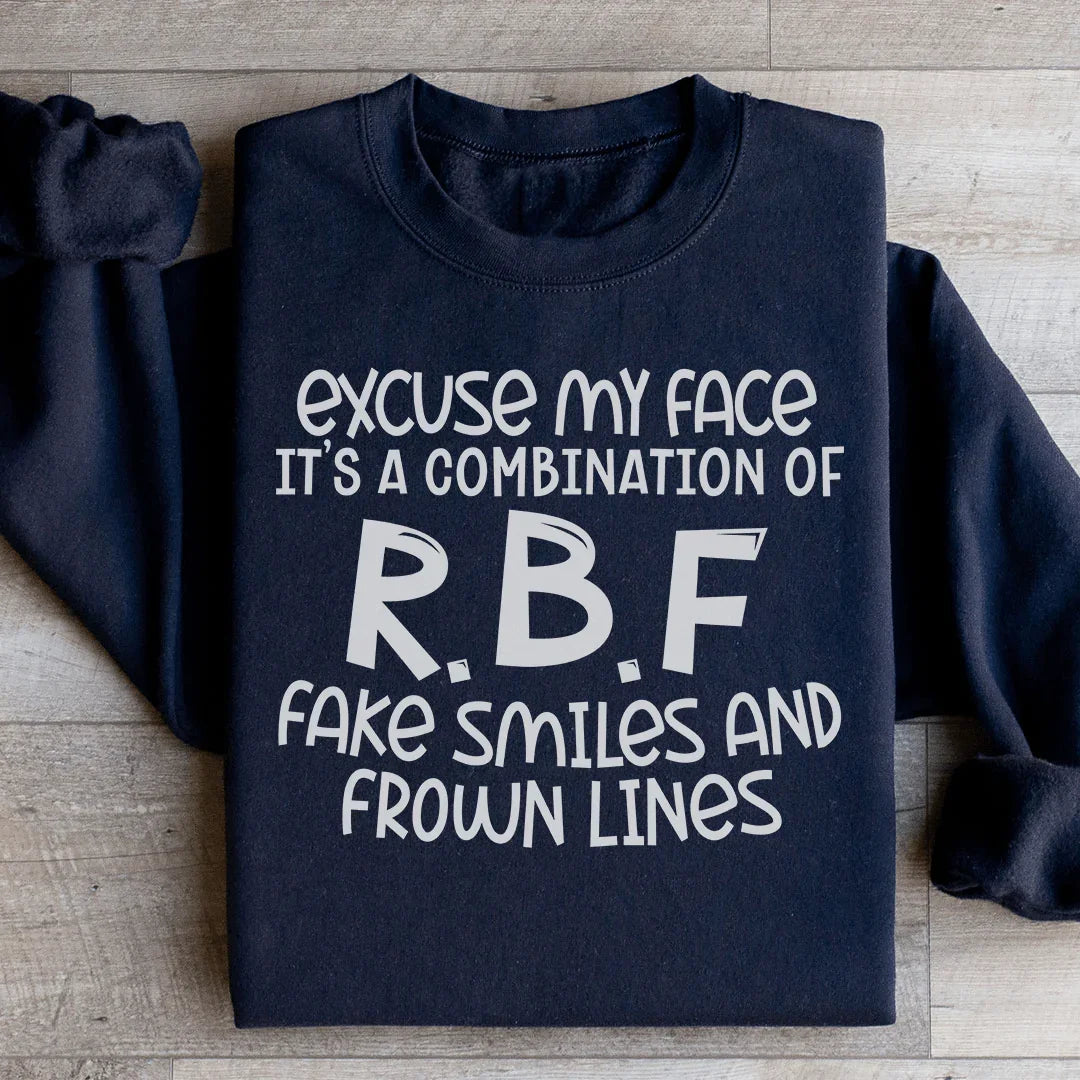 Excuse My Face Sweatshirt Black / S Peachy Sunday T-Shirt