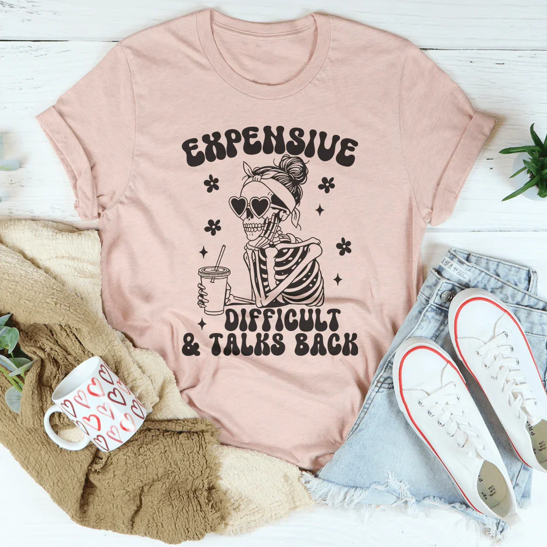 Expensive Difficult And Talks Back Tee Heather Prism Peach / S Peachy Sunday T-Shirt