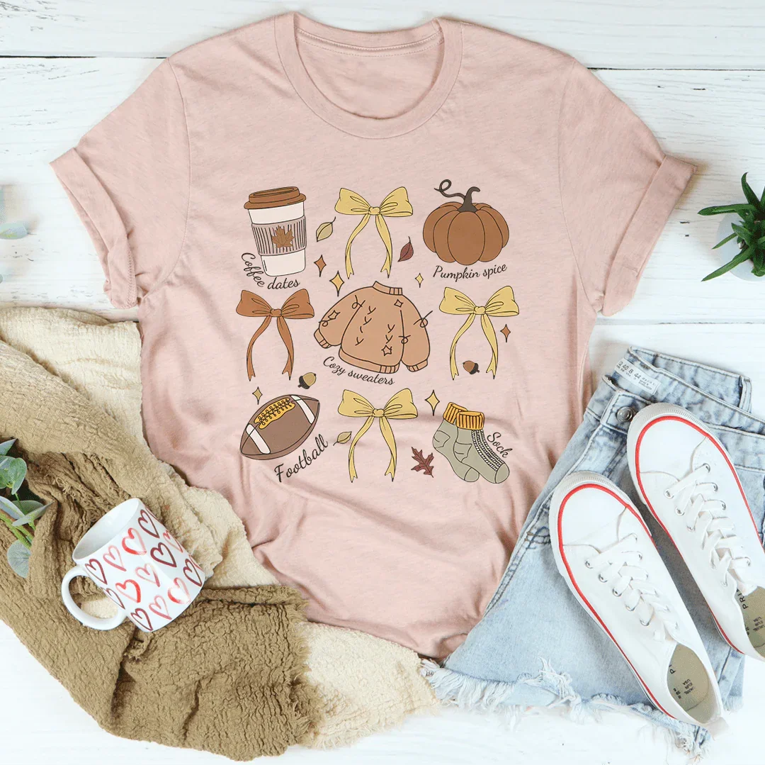 Fall Coquette Tee Heather Prism Peach / S Peachy Sunday T-Shirt