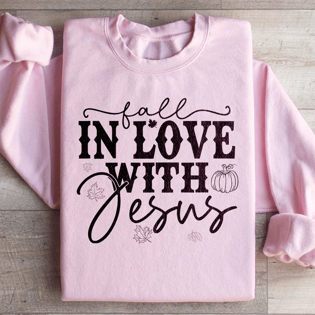 Fall In Love With Jesus Sweatshirt Light Pink / S Peachy Sunday T-Shirt
