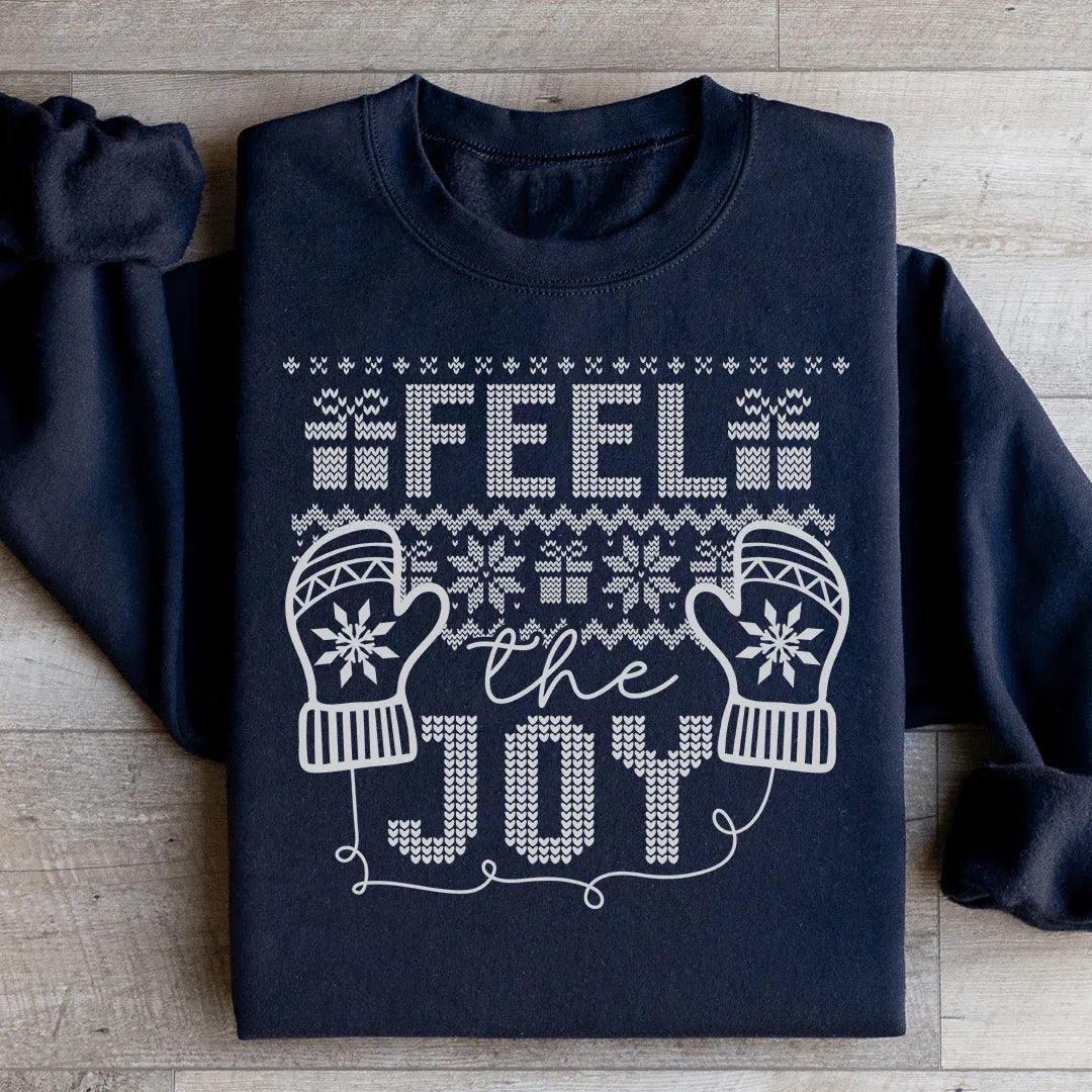 Feel The Joy Sweatshirt Black / S Peachy Sunday T-Shirt