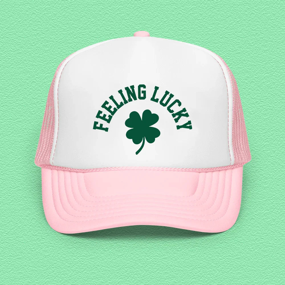 Feeling Lucky Trucker Hat Light Pink / White / Light Pink Peachy Sunday T-Shirt