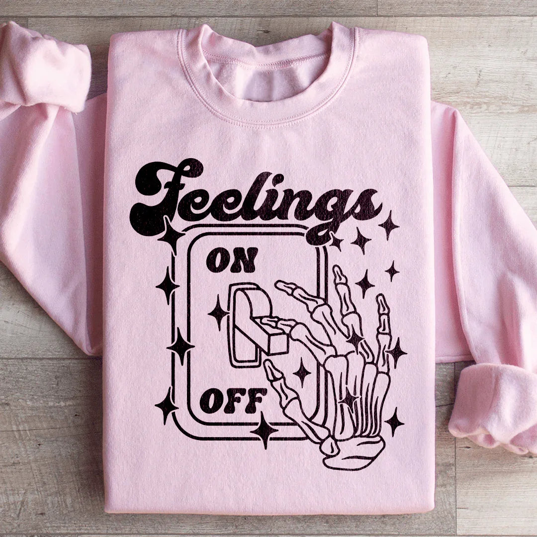 Feeling On And Off Sweatshirt Light Pink / S Peachy Sunday T-Shirt
