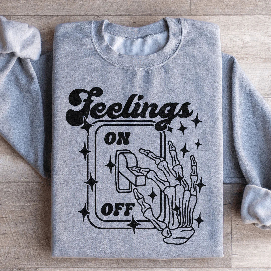Feeling On And Off Sweatshirt Sport Grey / S Peachy Sunday T-Shirt
