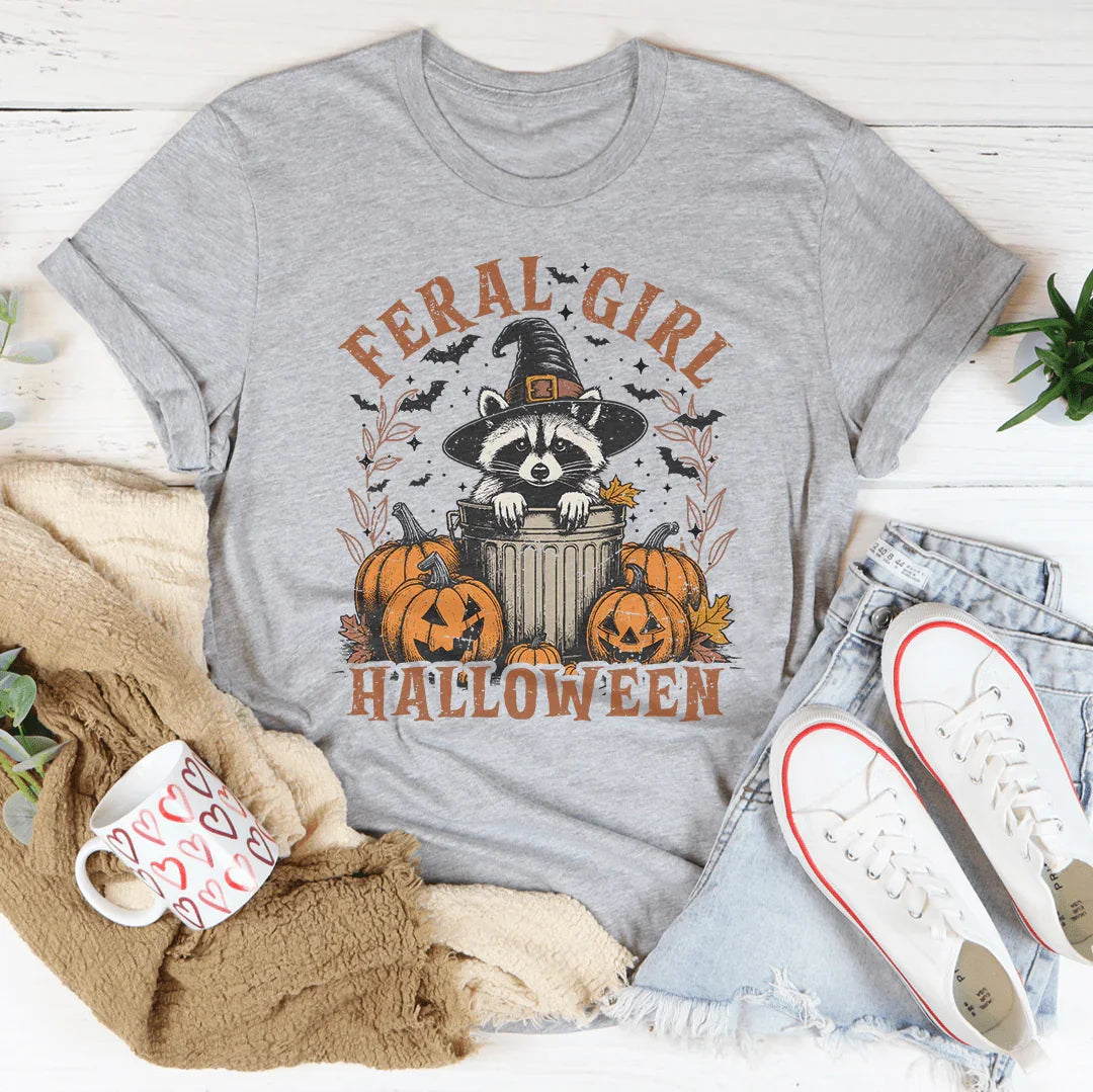 Feral Girl Halloween Tee Athletic Heather / S Peachy Sunday T-Shirt