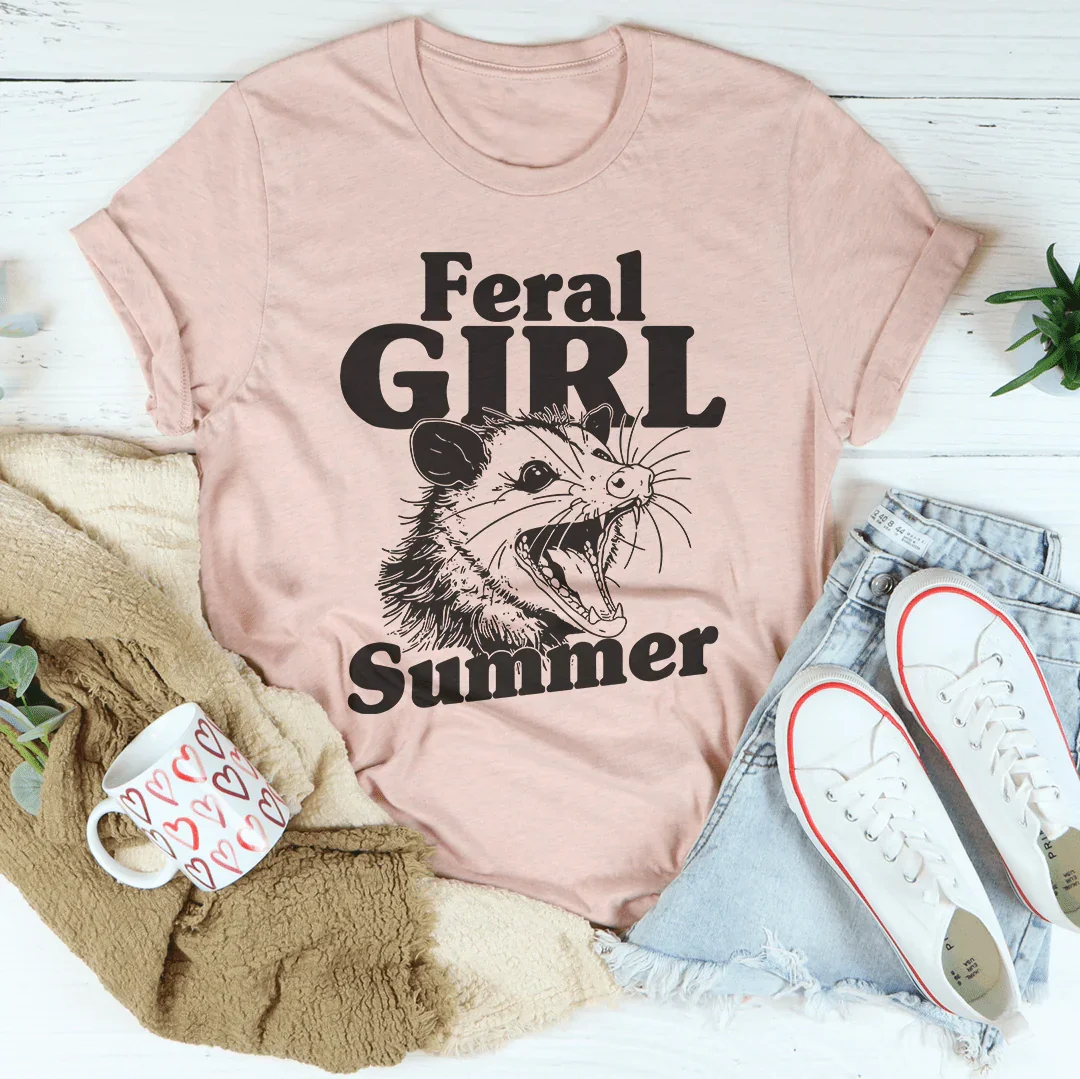 Feral Girl Summer Tee Heather Prism Peach / S Peachy Sunday T-Shirt