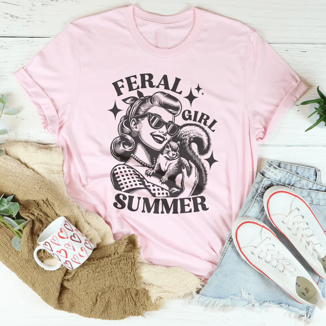 Feral Girl Summer Tee Pink / S Peachy Sunday T-Shirt