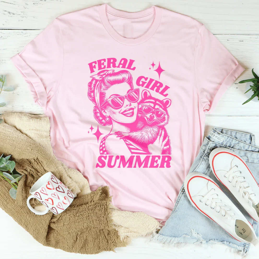 Feral Girl Summer Tee Peachy Sunday T-Shirt