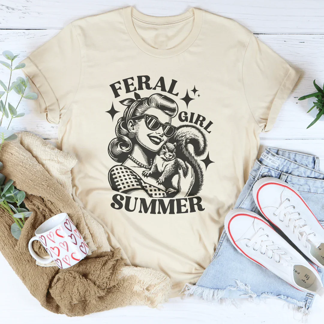 Feral Girl Summer Tee Soft Cream / S Peachy Sunday T-Shirt